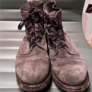 Allen Edmonds Caen Normandy Cap Toe Boots Brown Suede Leather